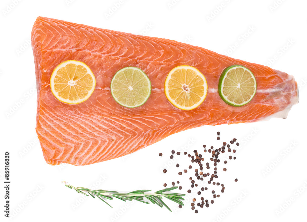 Poster fresh salmon steak