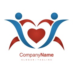 Heart logo icon vector