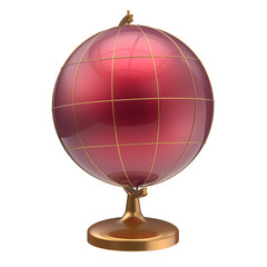 Fototapeta premium Globe planet Mars blank red global geography shiny icon