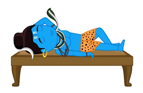 Sleeping Mythological - Lord Shiva Stock Vector | Adobe Stock Sleeping Mythological - Lord Shiva Stock Vector | Adobe Stock