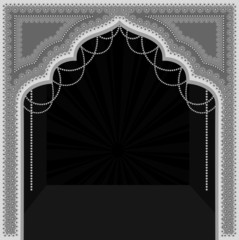 Decor Indian Mythological Frame Vector
