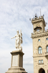 Fototapeta na wymiar The Palazzo Pubblico of the City of San Marino