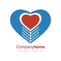 Heart logo icon vector