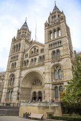 LONDON, UK - OCTOBER 12, 2014: People visit Natural History Museum in London. With more than 4.1 million annual visitors it is the 4th most visited museum in the UK.