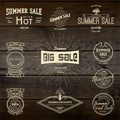 Summer sale badges logos and labels for any use