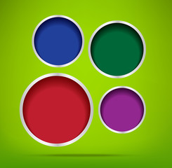button vector illustration on green background