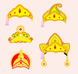 Hindu Mythological God's Crown Designs