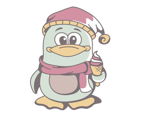 Penguin with ice cream