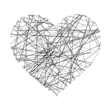 heart made of black lines