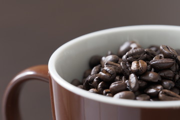 Kaffeetasse mit Kaffeebohnen