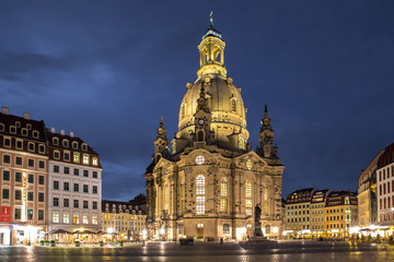 Dresden, Sachsen, Frauenkirche - obrazy, fototapety, plakaty