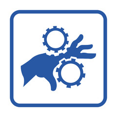 Icono seguridad mano atrapada