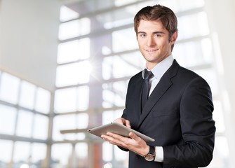 Fototapeta premium Guy, business, suit.