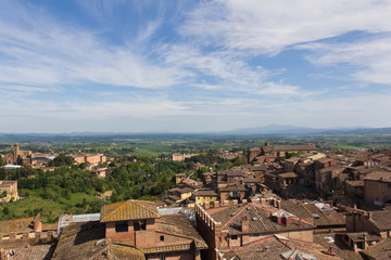 Fototapeta na wymiar Panoramic view of Siena, Tusany, Italy