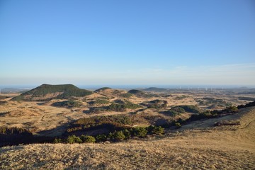 View from Baekyaki Volcanic cone in Jeju Island