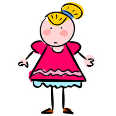 Little girl illustration