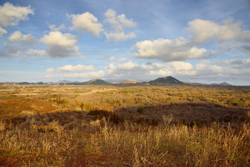 view from Mundoji volcanic cone in Jeju Island, Korea