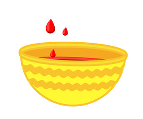 Royal Bowl Vector Filled with Blood