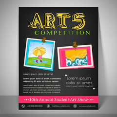 Poster, banner and flyer for Arts Competition.