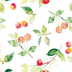 The seamless pattern cherries