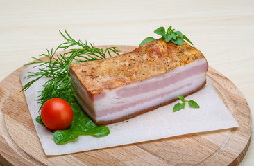 Raw bacon
