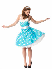 Naklejka premium Pinup Mädchen tanzt 