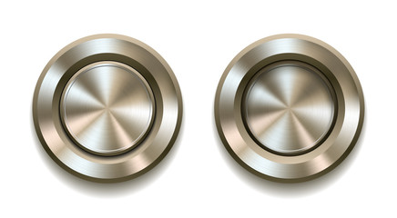 Realistic metal button