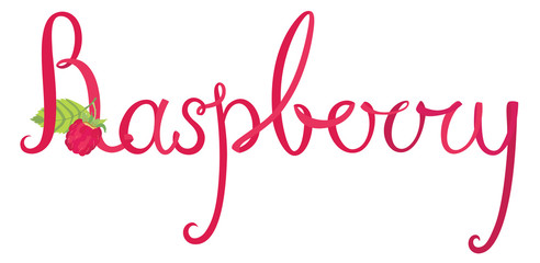 Raspberry Handwriting lettering