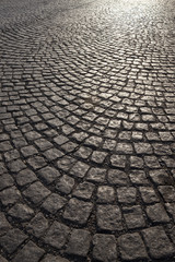 Cobblestone road