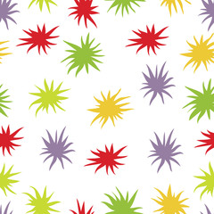 Abstract background with bright colored stars