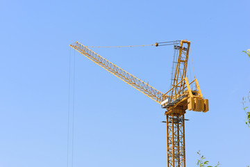 Fototapeta na wymiar crane in construction site
