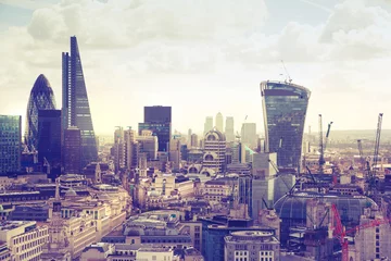 Gordijnen LONDON, UK - MAY 14, 2015 London. View on business modern district.  © IRStone