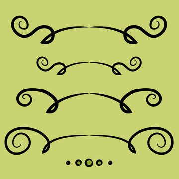 Set of decorative lines