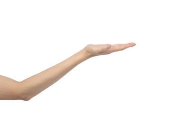 Fototapeta premium Open palm hand gesture