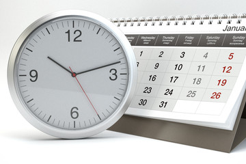Time, calendar and clock