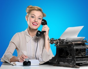 Secretary, stamp, old fashioned.