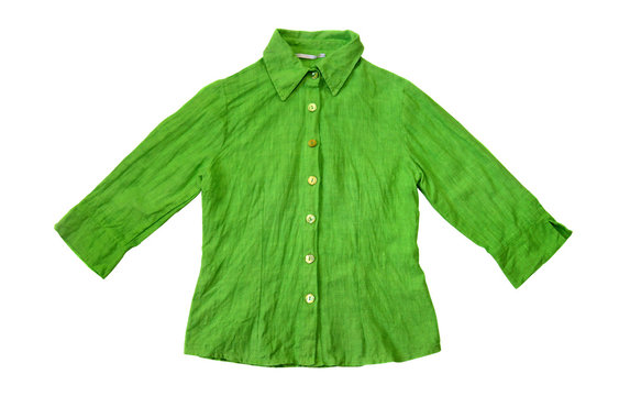 Green linen blazer