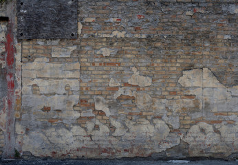 muro di mattoni vintage