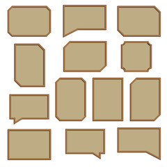 A set of wooden frames, vector illustration.