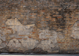 muro di mattoni vintage