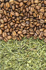 Obraz premium Coffee and gree tea