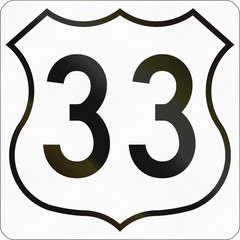 Route marker for Nova Scotia trunk highway number 33