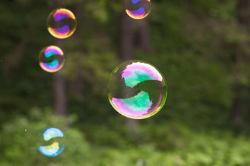 Colorful bubbles detail