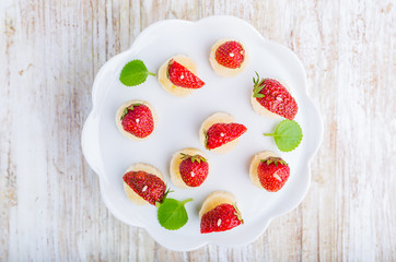 Strawberry and banana on a stick