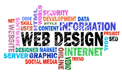 web design word cloud concept