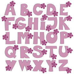 Creative and unique alphabet vector illustration