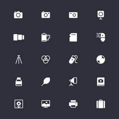 Photography simple icons