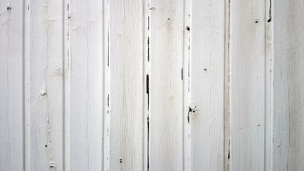 Old white wooden wall as background