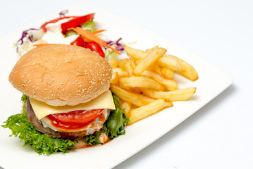 American cheese burger