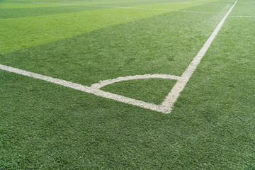 Obraz premium corner of a synthetic football field